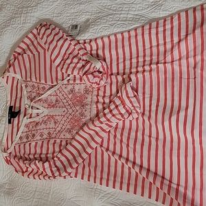 Striped peasant top